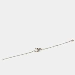 Cartier Love Interlocking Loops 18k White Gold Bracelet