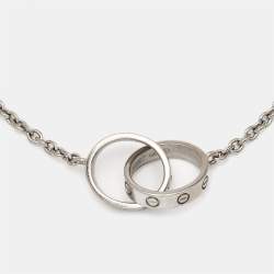 Cartier Love Interlocking Loops 18k White Gold Bracelet