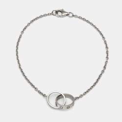 Cartier Love Interlocking Loops 18k White Gold Bracelet