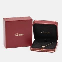 Cartier Amulette De Cartier Mother of Pearl Diamond 18k Yellow Gold Small Model Necklace