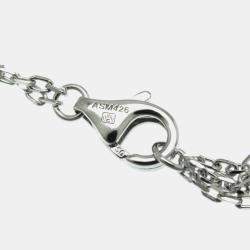 Cartier 18K White Gold 2 Diamond LOVE Pendant Necklace
