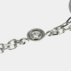 Cartier 18K White Gold 2 Diamond LOVE Pendant Necklace
