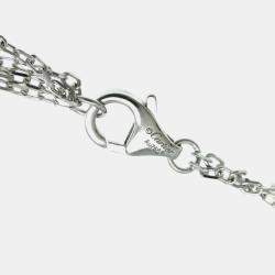 Cartier 18K White Gold 2 Diamond LOVE Pendant Necklace