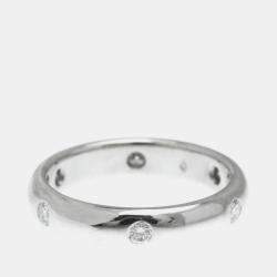 Cartier 18K White Gold Stella Diamond Ring EU 52