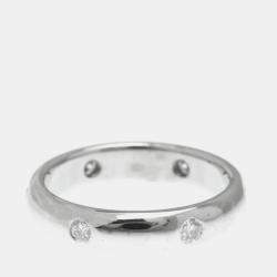 Cartier 18K White Gold Stella Diamond Ring EU 52