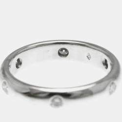 Cartier 18K White Gold Stella Diamond Ring EU 52