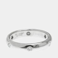 Cartier 18K White Gold Stella Diamond Ring EU 52