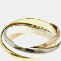 Cartier 18K Yellow Gold, Rose Gold, White Gold Trinity Ring EU 53