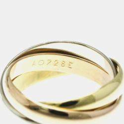 Cartier 18K Yellow Gold, Rose Gold, White Gold Trinity Ring EU 53