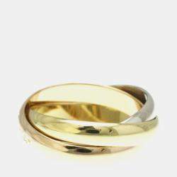 Cartier 18K Yellow Gold, Rose Gold, White Gold Trinity Ring EU 53