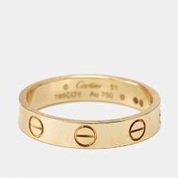 Cartier Love 18k Yellow Gold Small Model Ring Size 51