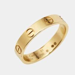 Cartier Love 18k Yellow Gold Small Model Ring Size 51