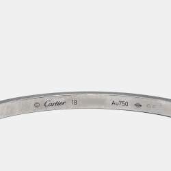 Cartier Love 18k White Gold Small Model Bracelet 18