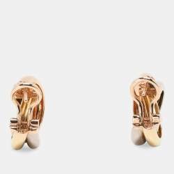 مملوكة مسبقًا Cartier Trinity Three Tone Gold Mini Model Earrings 