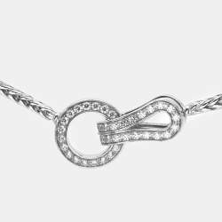 Cartier Agrafe Diamond 18K White Gold Bracelet