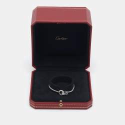 Cartier Agrafe Diamond 18K White Gold Bracelet