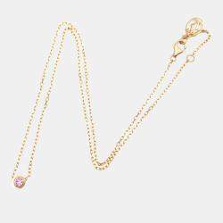 Cartier 18K Rose Gold D'Amour Pink Sapphire Necklace 