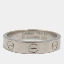 Cartier 18K White Gold Mini Love Ring  EU 51
