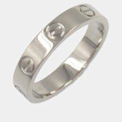 Cartier 18K White Gold Mini Love Ring  EU 51