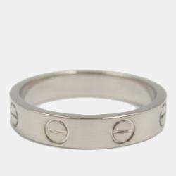 Cartier 18K White Gold Mini Love Ring  EU 51
