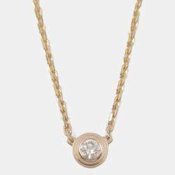 Cartier 18K Pink Gold Xs Diamond D'Amour Necklace 