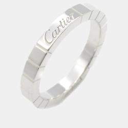 Cartier 18K White Gold Laniere Ring EU 57