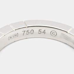 Cartier 18K White Gold Lanieres Band Ring EU 54