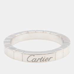 Cartier 18K White Gold Lanieres Band Ring EU 54