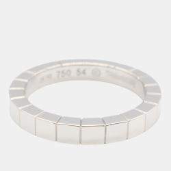 Cartier 18K White Gold Lanieres Band Ring EU 54