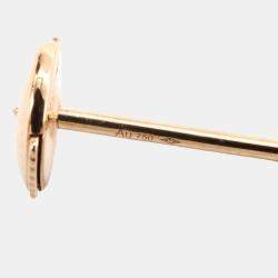 Cartier 18K Rose Gold Amour Xs Diamond  Pierced Earrings 