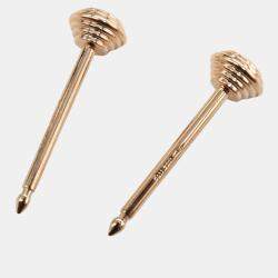 Cartier 18K Rose Gold Amour Xs Diamond  Pierced Earrings 
