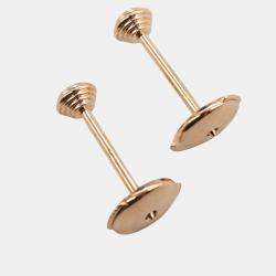 Cartier 18K Rose Gold Amour Xs Diamond  Pierced Earrings 