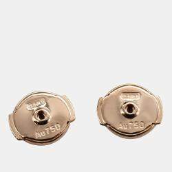 Cartier 18K Rose Gold Amour Xs Diamond  Pierced Earrings 