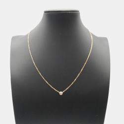Cartier 18K Yellow Gold  Pendant D'Amour Pink Sapphire Necklace 