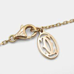 Cartier 18K Yellow Gold  Pendant D'Amour Pink Sapphire Necklace 