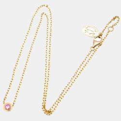 Cartier 18K Yellow Gold  Pendant D'Amour Pink Sapphire Necklace 