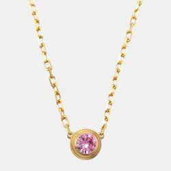 Cartier 18K Yellow Gold  Pendant D'Amour Pink Sapphire Necklace 