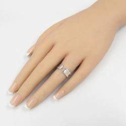 Cartier 18K White Gold Double C Ring EU 50