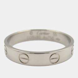 Cartier 18K White Gold Mini Love Ring EU 55