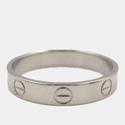 Cartier 18K White Gold Mini Love Ring EU 55