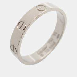 Cartier 18K  White Gold Love Ring EU 55