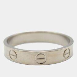 Cartier 18K  White Gold Love Ring EU 55