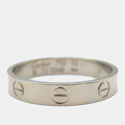 Cartier 18K  White Gold Love Ring EU 55