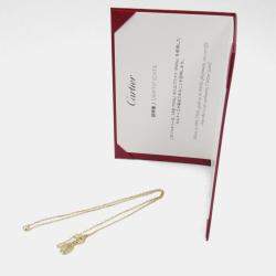 Cartier 18K Yellow Gold D'Amour Diamond Necklace Pendant 
