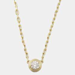 Cartier 18K Yellow Gold D'Amour Diamond Necklace Pendant 