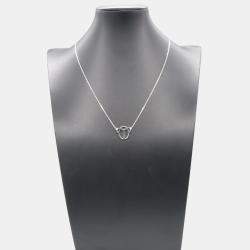 Cartier 18K White Gold Scarab Diamond Necklace