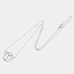 Cartier 18K White Gold Scarab Diamond Necklace