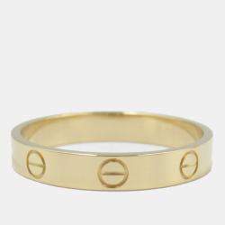 مملوكة مسبقًا Cartier 18K Yellow Gold Mini Love Ring EU 61