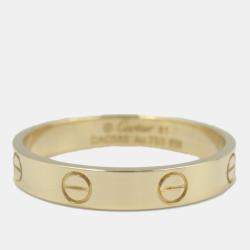 مملوكة مسبقًا Cartier 18K Yellow Gold Mini Love Ring EU 61