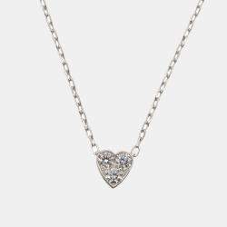 Cartier 18K White Gold Mini Heart of Cartier Diamond Necklace